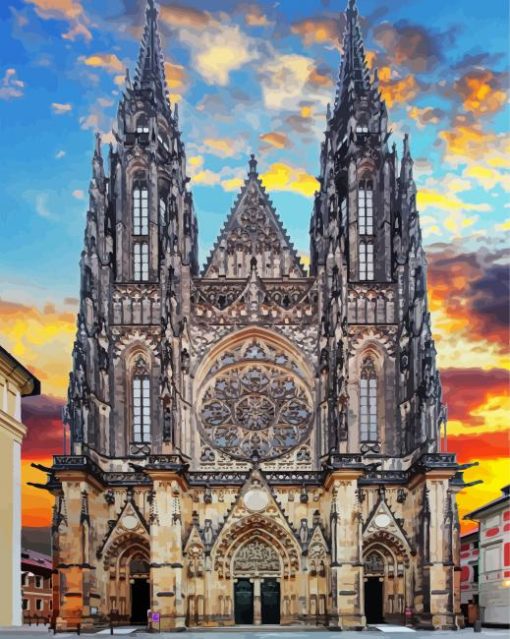 St Vitus Cathedral Czech paint by number