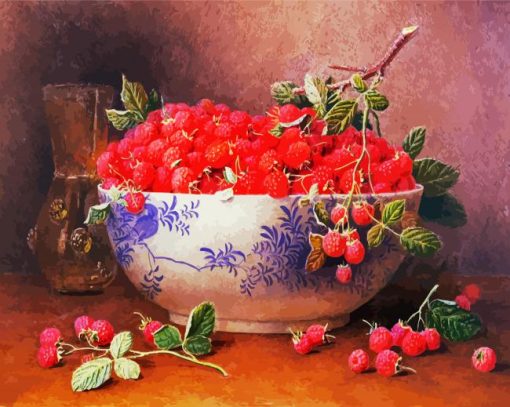 Still Life Raspberries paint by numbers