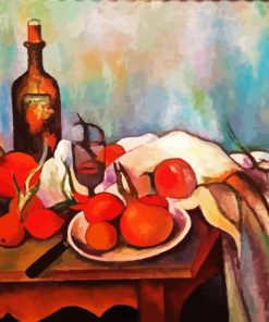 Still Life With Onions Cezanne paint by numbers