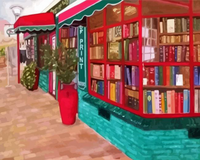 Street Bookstore paint by numbers