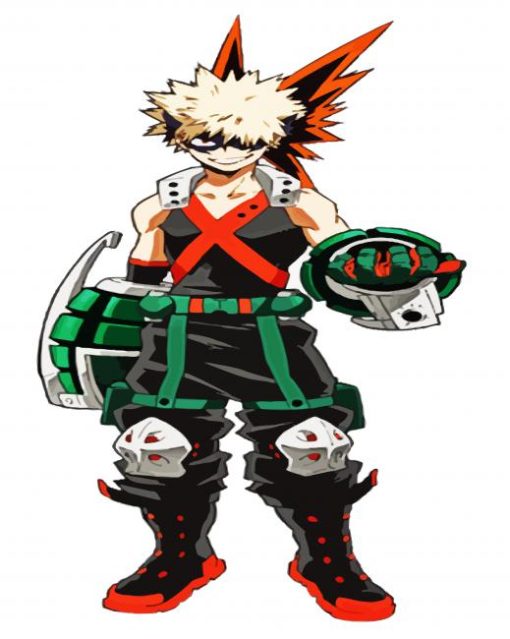 Strong Bakugo Anime Character paint by number