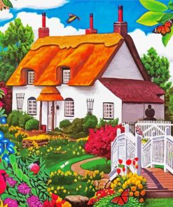 Summer Garden Cottage paint by numbers