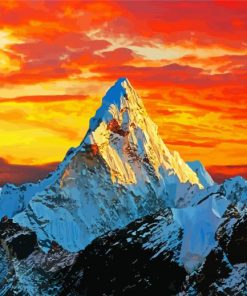 Sunset At Mt Himalayas paint by numbers