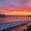 Sunset Malibu Pier paint by number