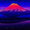 Sunset Mt Fuji paint by number