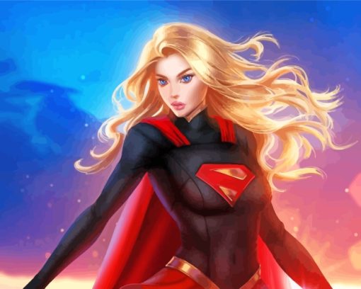 Supergirl Hero paint by numbers