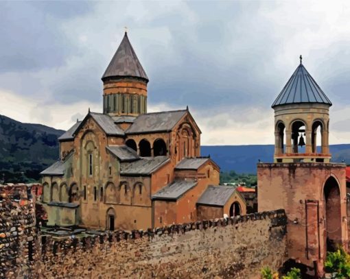 Svetiskhoveli Cathedral Tbilisi paint by numbers