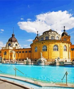 Széchenyi Thermal Bath Budapest paint by number