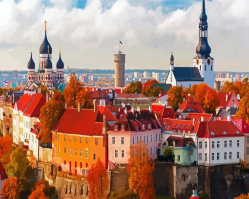Tallinn Estonia paint by numbers