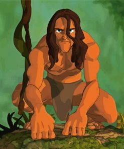 Tarzan In Jungle paint by numbers