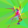 Tennis Player Pop Art paint by number