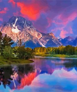 Teton County Wyoming paint by numbers