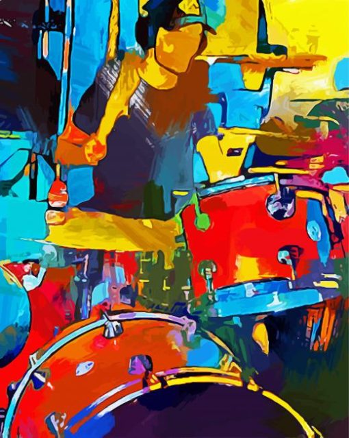 The Abstract Drummer paint by numbers