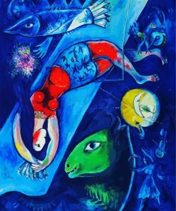 The Blue Circus Chagall paint by numbers