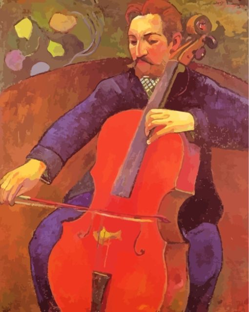 The Cellist Portrait Art paint by numbers