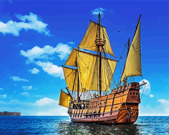 The Galleon Ship paint by number