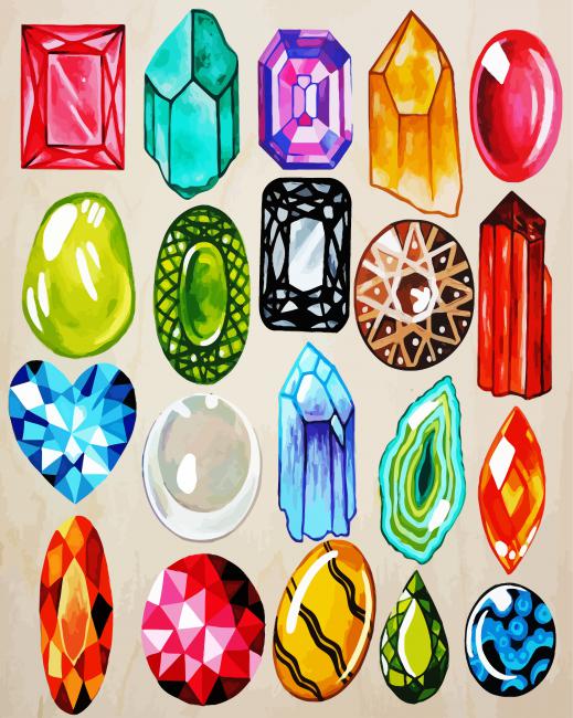 The Gemstones Paint By Numbers - PBN Canvas