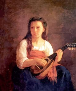 The Mandolin Player By Cassat paint by number