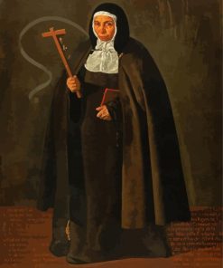 The Nun Jeronima De La Fuente By Velazquez paint by number
