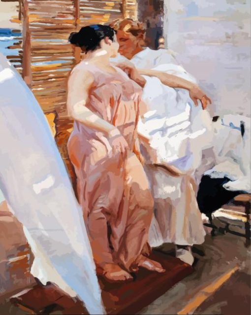The Pink Robe Sorolla paint by number