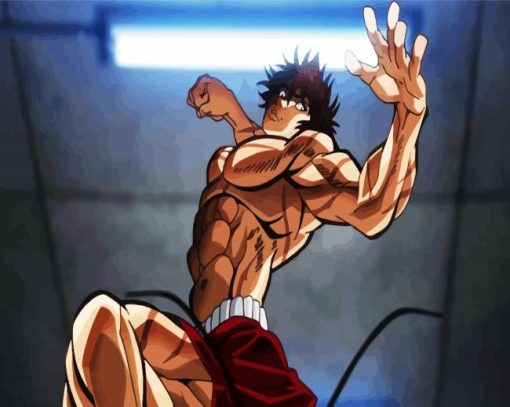 The Strong Baki The Grappler paint by number