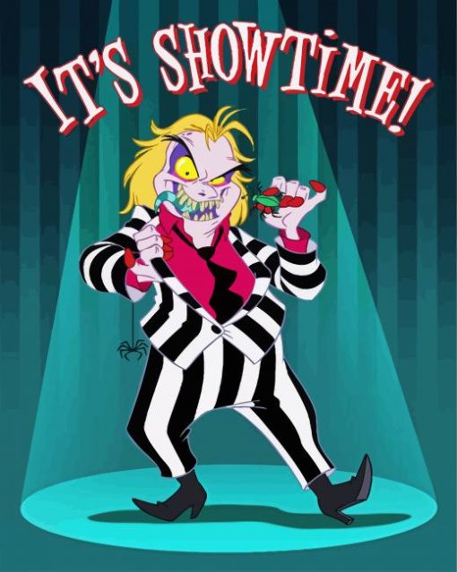 The Beetljuice Show Time paint by numbers
