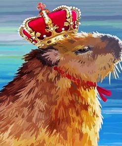 The Capybara Queen paint by number
