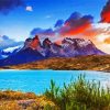 Torres Del Paine National Park Chile paint by number