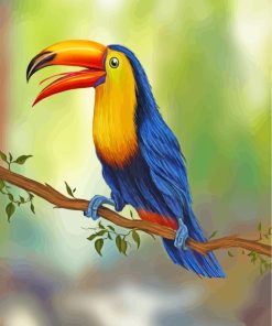 Toucan On Stick Art paint by numbers