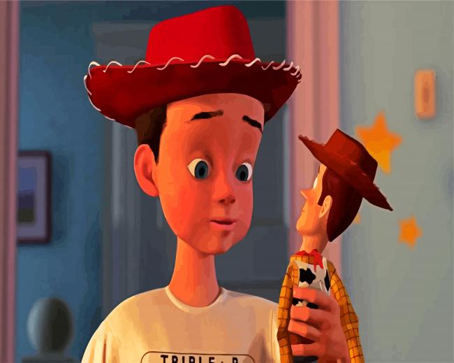 Toy Story Andy paint by numbers