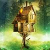 Treehouse Illustration paint by number