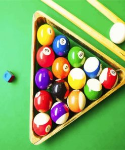 Triangle Billiard Balls paint by number