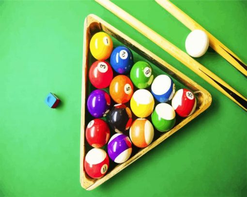 Triangle Billiard Balls paint by number