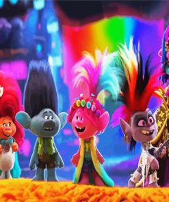 Trolls Animated Film paint by number