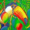 Tropical Toucan Bird Art paint by numbers