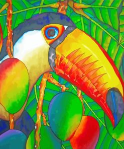 Tropical Toucan Bird Art paint by numbers