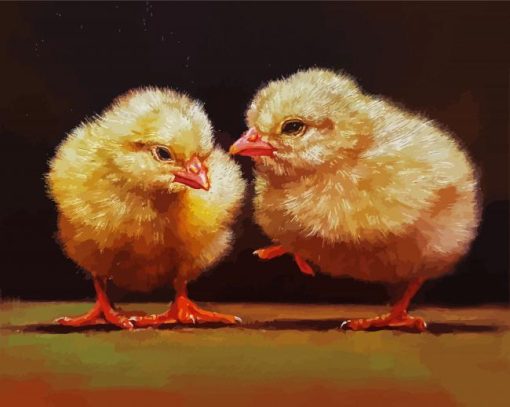 Two Chicks paint by number