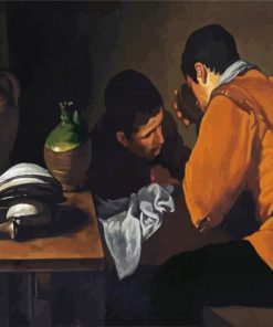 Two Young Men Eating At A Humble Table Velazquez paint by numbers