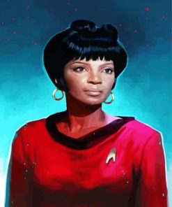 Uhura Star Trek Illustration paint by numbers