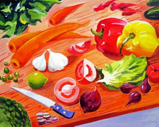 Vegetables Art paint by numbers