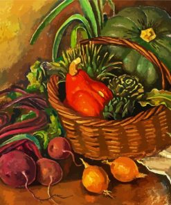 Vegetables Basket Still Life paint by numbers