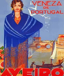 Venice Of Portugal Aveiro Poster paint by number