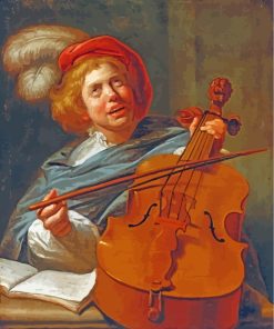 Victorian Cello Boy paint by numbers