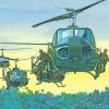 Vietnam Army On Helicopters paint by numbers