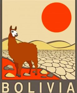 Visit Bolivia Poster paint by number