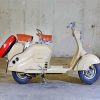 White Lambretta Scooter paint by numbers