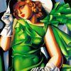 Young Lady with Gloves Lempicka paint by number