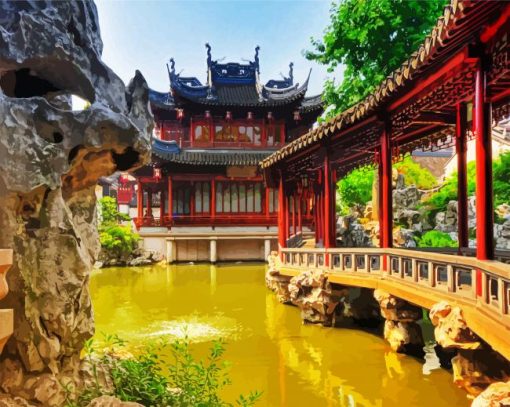 Yu Garden Shanghai paint by number
