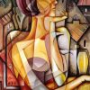 Abstract Cubism Lady paint by numbers