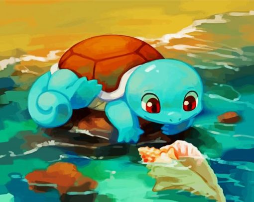 Adorable Squirtle paint by number